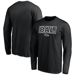 Baltimore Ravens Squad Throwbacks Long Sleeve T-Shirt Black