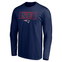 New England Patriots Squad Throwbacks Long Sleeve T-Shirt Navy