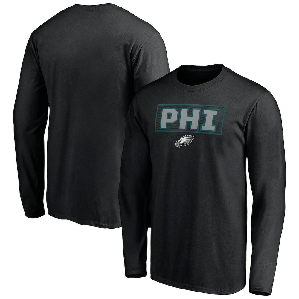 Philadelphia Eagles Squad Throwbacks Long Sleeve T-Shirt Black
