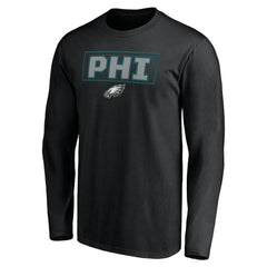 Philadelphia Eagles Squad Throwbacks Long Sleeve T-Shirt Black