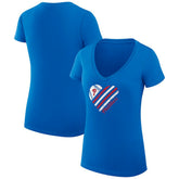 Philadelphia Phillies G-III 4Her by Carl Banks Women's Super-Slim Fit Lightweight Heart V-Neck T-Shirt - Royal - MLB on Sale