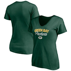 Green Bay Packers Women's Depth Chart V-Neck T-Shirt Green