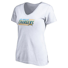 Los Angeles Chargers Women's Mascot In Bounds V-Neck T-Shirt White