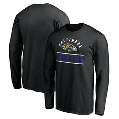 Baltimore Ravens Team Arch Knockout Long Sleeve T-Shirt Black