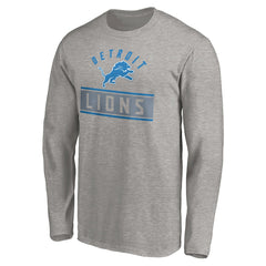 Detroit Lions Team Arch Knockout Long Sleeve T-Shirt Heather Gray