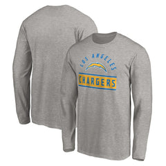 Los Angeles Chargers Team Arch Knockout Long Sleeve T-Shirt Heather Gray