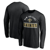 New Orleans Saints Team Arch Knockout Long Sleeve T-Shirt Black