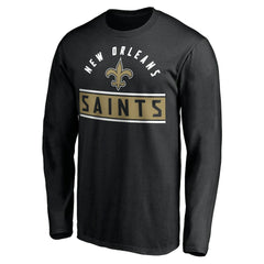 New Orleans Saints Team Arch Knockout Long Sleeve T-Shirt Black