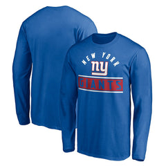 New York Giants Team Arch Knockout Long Sleeve T-Shirt Royal