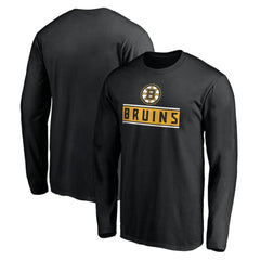 Boston Bruins Team Arch Knockout Long Sleeve T-Shirt - Black - NHL 200274448