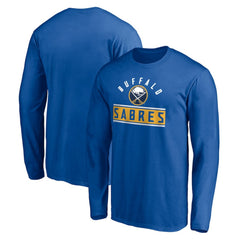Buffalo Sabres Team Arch Knockout Long Sleeve T-Shirt - Royal - NHL 200274449