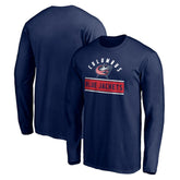 Columbus Blue Jackets Team Arch Knockout Long Sleeve T-Shirt - Navy - NHL 200274454
