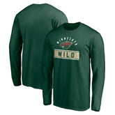 Minnesota Wild Team Arch Knockout Long Sleeve T-Shirt - Green - NHL 200274459