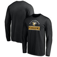 Pittsburgh Penguins Team Arch Knockout Long Sleeve T-Shirt - Black - NHL 200274464