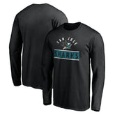 San Jose Sharks Team Arch Knockout Long Sleeve T-Shirt - Black - NHL 200274465