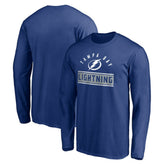 Tampa Bay Lightning Team Arch Knockout Long Sleeve T-Shirt - Blue - NHL 200274468