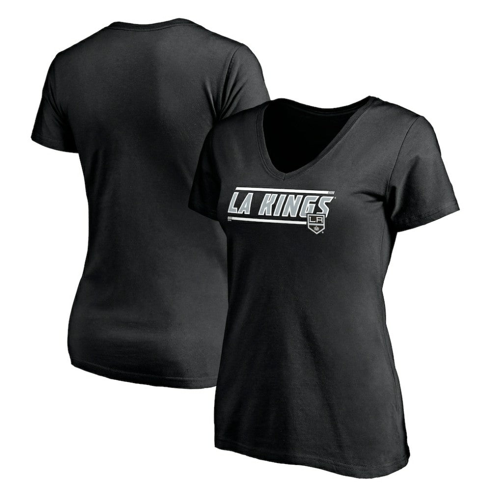 Los Angeles Kings Women's Mascot In Bounds V-Neck T-Shirt - Black - NHL 200274541