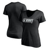 Los Angeles Kings Women's Mascot In Bounds V-Neck T-Shirt - Black - NHL 200274541