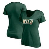 Minnesota Wild Women's Mascot In Bounds V-Neck T-Shirt - Green - NHL 200274542