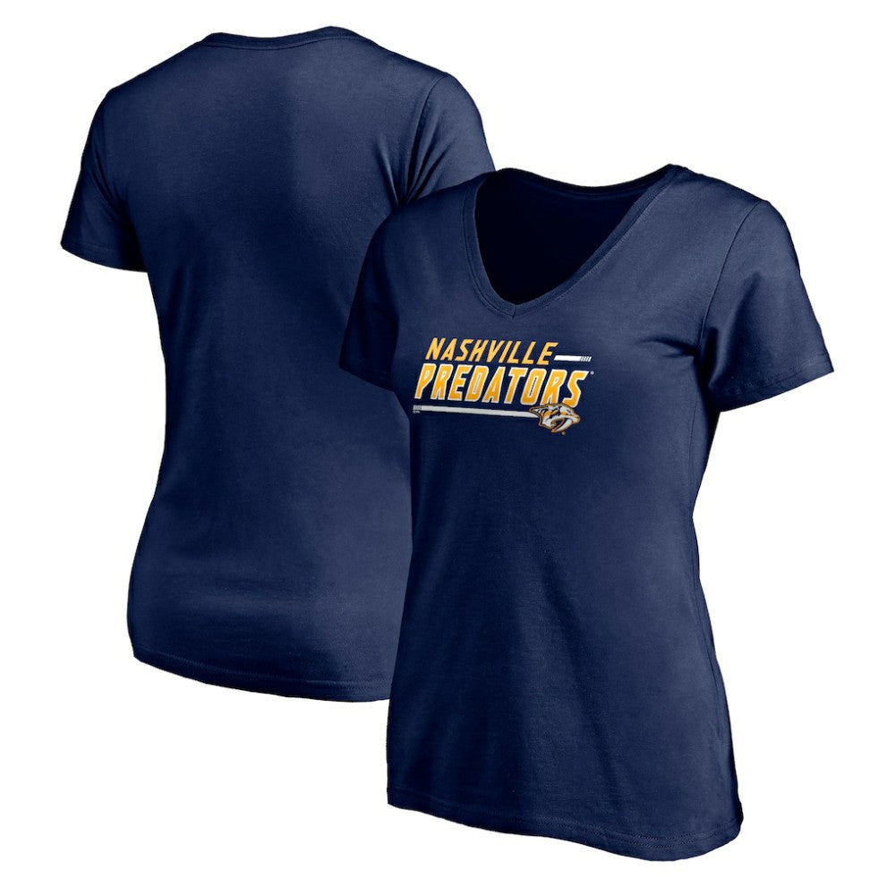 Nashville Predators Women's Mascot In Bounds V-Neck T-Shirt - Navy - NHL 200274544