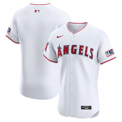 Los Angeles Angels Nike Home Elite Patch Jersey - White - Nike on Sale