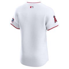 Los Angeles Angels Nike Home Elite Patch Jersey - White - Nike on Sale