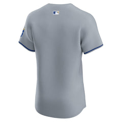 Kansas City Royals Nike Road Vapor Premier Elite Patch Jersey - Gray - Nike Sale
