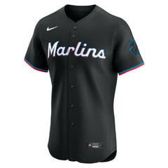 Miami Marlins Nike Alternate Vapor Premier Elite Patch Jersey - Black - Nike Online