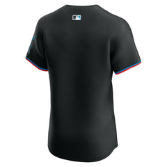 Miami Marlins Nike Alternate Vapor Premier Elite Patch Jersey - Black - Nike Online