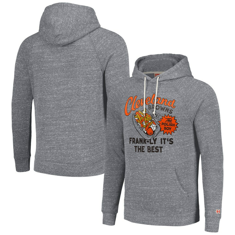 Cleveland Browns Homage Unisex NFL x Guy Fieri’s Flavortown Tri-Blend Pullover Hoodie Gray