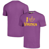 Minnesota Vikings Homage Unisex The NFL ASL Collection by Love Sign Tri-Blend T-Shirt Purple