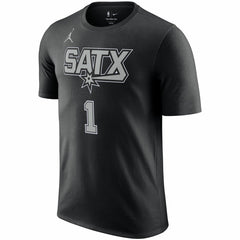 Victor Wembanyama San Antonio Spurs Jordan Brand 2022/23 Statement Edition Name & Number T-Shirt Black