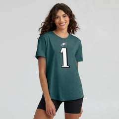 Nike Jalen Hurts Philadelphia Eagles Women's Player Name & Number T-Shirt Midnight Green