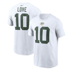 Nike Jordan Love Green Bay Packers Player Name & Number T-Shirt White