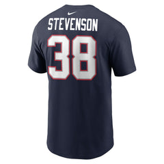 Nike Rhamondre Stevenson New England Patriots Player Name & Number T-Shirt Navy