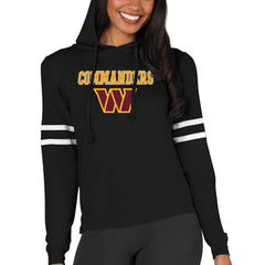 Washington Commanders Concepts Sport Women's Marathon Lightweight Lounge Pullover Hoodie Black