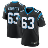 Nike Austin Corbett Carolina Panthers Team Game Jersey Black