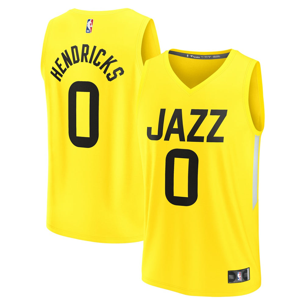 Taylor Hendricks Utah Jazz Fast Break Replica Jersey Icon Edition Yellow | Fanatics US