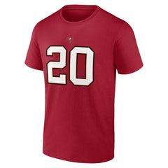 Fanatics Ronde Barber Tampa Bay Buccaneers Retired Player Icon Name & Number T-Shirt Red