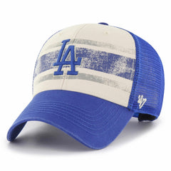 Los Angeles Dodgers '47 Breakout MVP Trucker Adjustable Hat - Cream/Royal - 47 brand Lifestyle