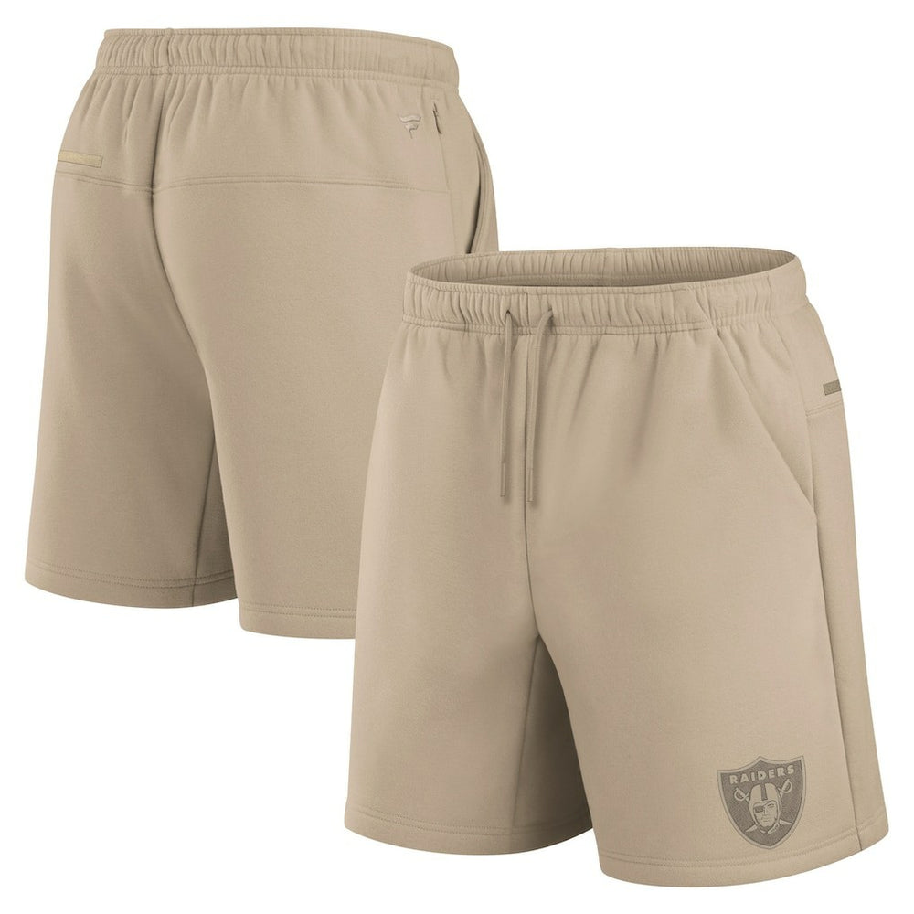 Fanatics Las Vegas Raiders Unisex Elements Super Soft Fleece Shorts Khaki
