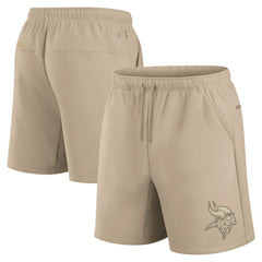 Fanatics Minnesota Vikings Unisex Elements Super Soft Fleece Shorts Khaki