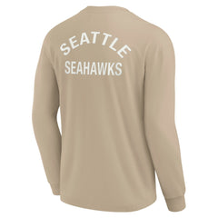 Fanatics Seattle Seahawks Unisex Elements Super Soft Long Sleeve T-Shirt Khaki