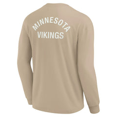 Fanatics Minnesota Vikings Unisex Elements Super Soft Long Sleeve T-Shirt Khaki