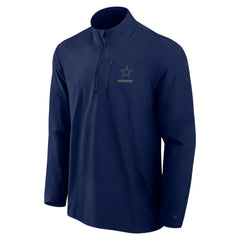 Fanatics Dallas Cowboys Front Office Micro Tonal Quarter-Zip Pullover Navy