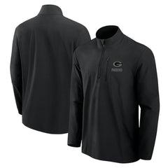 Fanatics Green Bay Packers Front Office Micro Tonal Quarter-Zip Pullover Black