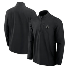 Fanatics Pittsburgh Steelers Front Office Micro Tonal Quarter-Zip Pullover Black