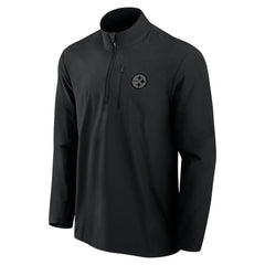 Fanatics Pittsburgh Steelers Front Office Micro Tonal Quarter-Zip Pullover Black