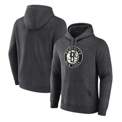 Brooklyn Nets Primary Logo Pullover Hoodie Heather Charcoal | Fanatics for sale