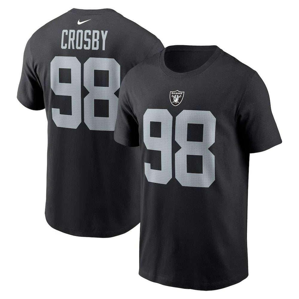 Nike Maxx Crosby Las Vegas Raiders Player Name & Number T-Shirt Black